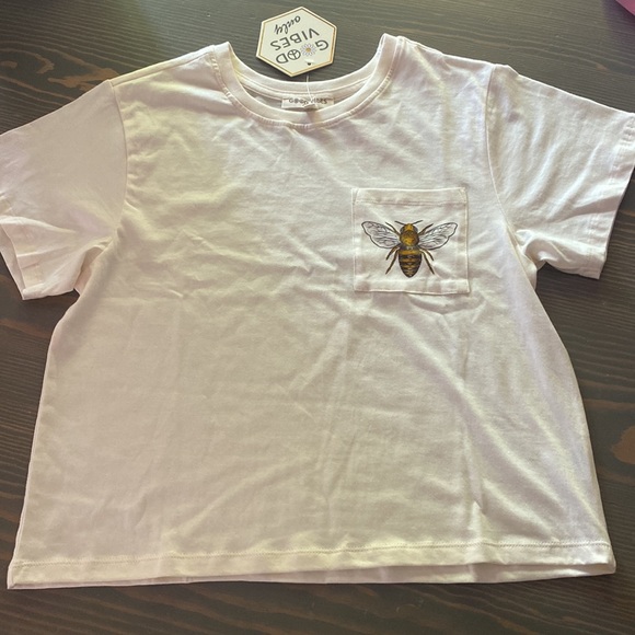NWT “Good Vibes Only” crop top size S - Picture 4 of 4